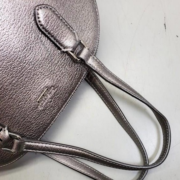 Kate Spade New York Riley gunmetal silver leather satchel laurel way rhinestones - Picture 6 of 8